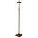 Croce processionale croce barocca brunita Leonardo cera filo oro s3