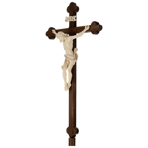 Processional cross in burnished wood, Leonardo crucifix, waxed 4