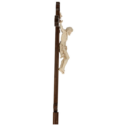 Processional cross in burnished wood, Leonardo crucifix, waxed 5