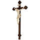 Processional cross in burnished wood, Leonardo crucifix, waxed s4