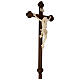 Processional cross in burnished wood, Leonardo crucifix, waxed s6