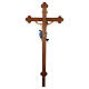 Vortragekreuz, Modell Leonardo, Corpus Christi farbig gefasst, Barockkreuz gebeizt s11
