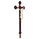 Croix Léonard procession bois naturel croix baroque vieillie s6