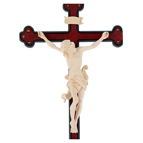 Croce Leonardo processionale legno naturale croce barocca antica 3