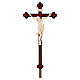 Croce Leonardo processionale legno naturale croce barocca antica s1