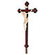 Croce Leonardo processionale legno naturale croce barocca antica s5
