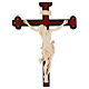 Processional cross in antique baroque style Leonardo model in natural wood s3