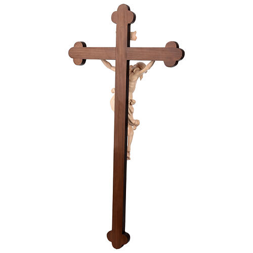 Vortragekreuz, Modell Leonardo, Corpus Christi aus gewachstem Holz, Detail Goldband, Barockkreuz mit Antik-Finish 8