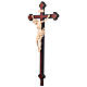 Vortragekreuz, Modell Leonardo, Corpus Christi aus gewachstem Holz, Detail Goldband, Barockkreuz mit Antik-Finish s4