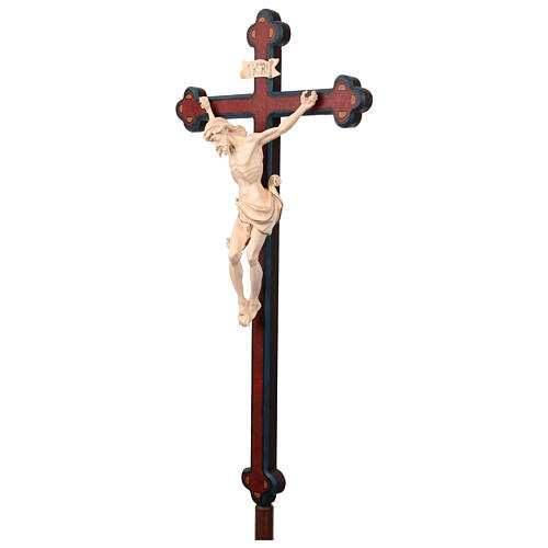 Processional cross in antique baroque style Leonardo model made of colourless wax with a gold painted thread 4