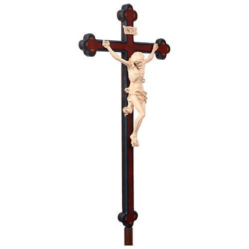 Croix procession croix baroque vieillie Léonard cire fil or 5