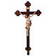 Vortragekreuz, Modell Leonardo, Corpus Christi 3 x gebeizt, Barockkreuz mit Antik-Finish s1