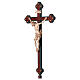 Vortragekreuz, Modell Leonardo, Corpus Christi 3 x gebeizt, Barockkreuz mit Antik-Finish s3