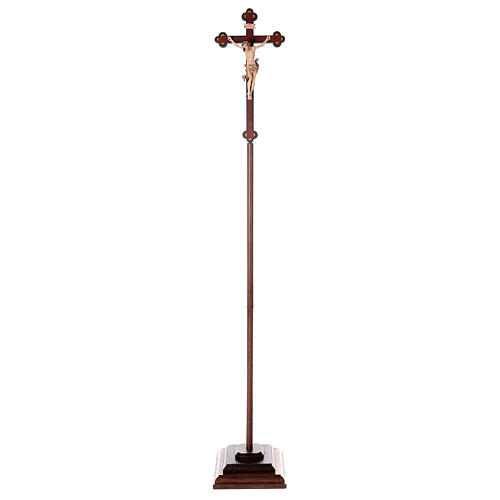 Processional cross Leonardo model burnished in 3 colours antique baroque style 5