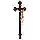 Croix procession Léonard croix baroque vieillie brunie 3 tons s6