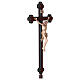 Cruz processional Leonardo cruz barroca antiga brunida 3 tons s6
