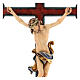 Vortragekreuz, Modell Leonardo, Corpus Christi farbig gefasst, Barockkreuz mit Antik-Finish s2