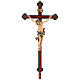 Processional cross with base Leonardo model coloured, in antique baroque style s1