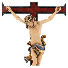 Croix procession avec base Léonard colorée croix baroque vieillie