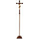 Cruz processional com base Leonardo corada cruz barroca antiga s3