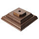 Cruz Leonardo de procesión con base madera natural cruz barroca oro s12