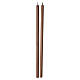 Croce Leonardo astile con base legno naturale croce barocca oro  s10