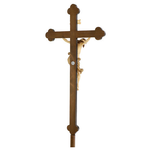 Leonardo processional cross with base in baroque style finished in gold and burnished in 3 colours 8