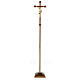 Leonardo processional cross with base in baroque style finished in gold and burnished in 3 colours s2