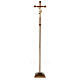 Croce astile con base Leonardo croce barocca oro  brunita 3 colori s2