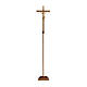 Leonardo processional cross with base in baroque style finished in gold and burnished in 3 colours s1