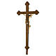 Leonardo processional cross with base in baroque style finished in gold and burnished in 3 colours s8