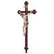 Croix pour procession avec base Léonard colorée croix baroque or s3