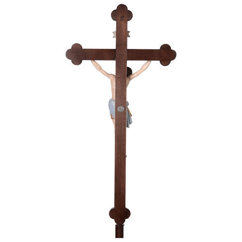 Vortragekreuz mit Basis, Modell Siena, Corpus Christi mit Antik-Finish, Details in Echtgold, Barockkreuz mit Antik-Finish und Goldrand 6