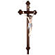 Vortragekreuz mit Basis, Modell Siena, Corpus Christi mit Antik-Finish, Details in Echtgold, Barockkreuz mit Antik-Finish und Goldrand s5