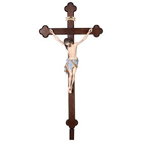 Croix pour procession avec base Léonard croix dorée baroque or massif vieilli