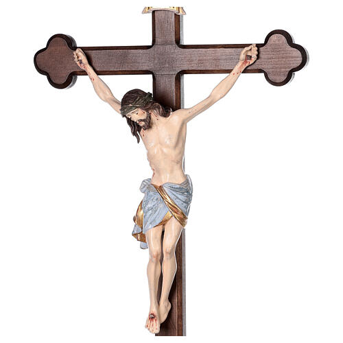 Croix pour procession avec base Léonard croix dorée baroque or massif vieilli 2
