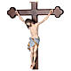 Croix pour procession avec base Léonard croix dorée baroque or massif vieilli s2