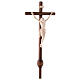 Croix Christ Sienne procession avec base bois naturel s5