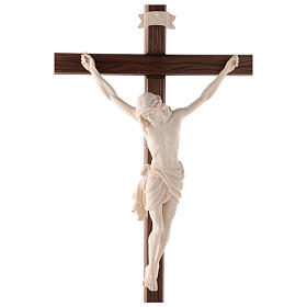Cruz Cristo Siena procissão com base madeira natural