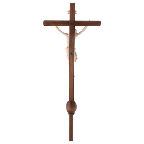 Cruz Cristo Siena procissão com base madeira natural 10