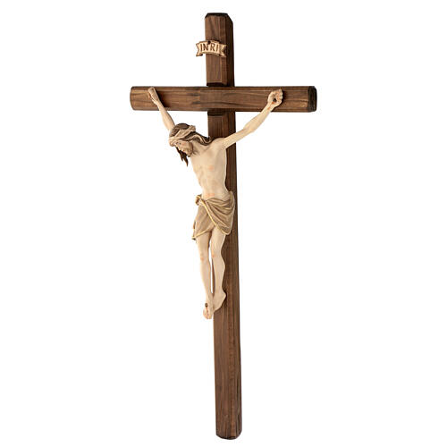 Processional cross with base in burnished wood, Siena-type Crucifix 4