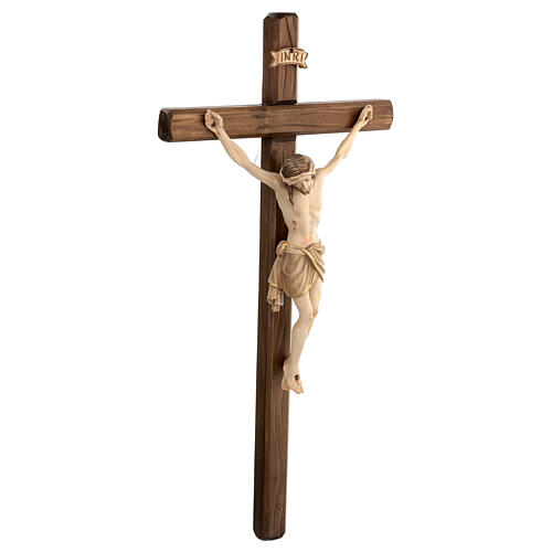 Processional cross with base in burnished wood, Siena-type Crucifix 5