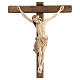 Processional cross with base in burnished wood, Siena-type Crucifix s2