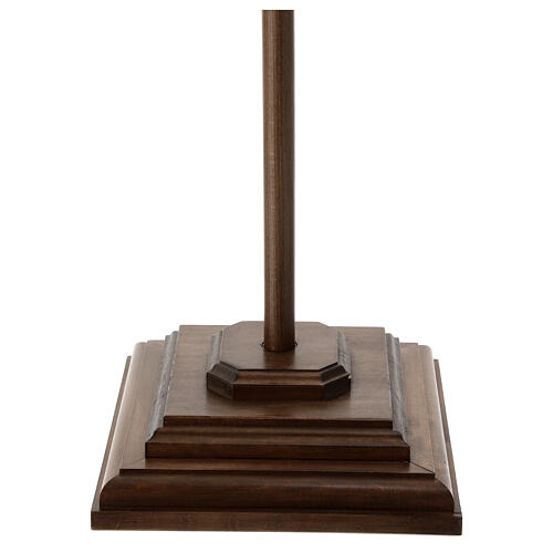 Processional cross with base in burnished wood, Siena-type Crucifix 7