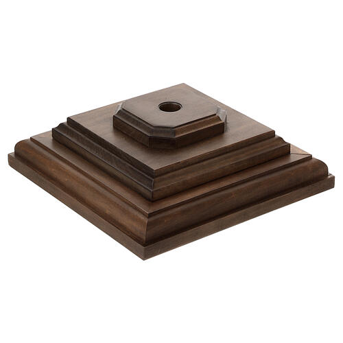 Processional cross with base in burnished wood, Siena-type Crucifix 8