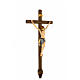 Vortragekreuz mit Basis, Modell Siena, Corpus Christi farbig gefasst s4