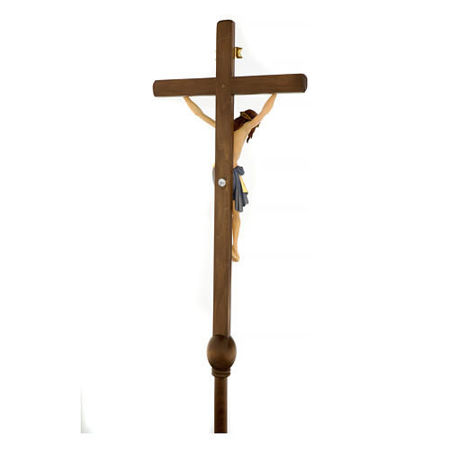 Processional cross with base, painted Siena-type Crucifix 8