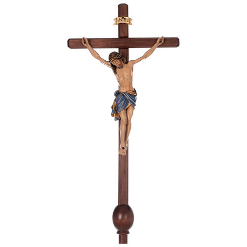 Cruz de procesión con base Cristo Siena coloreada 1