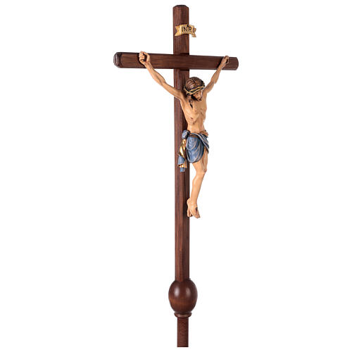 Cruz de procesión con base Cristo Siena coloreada 5