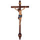 Cruz de procesión con base Cristo Siena coloreada s1